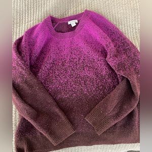 Purple ombre sweater large